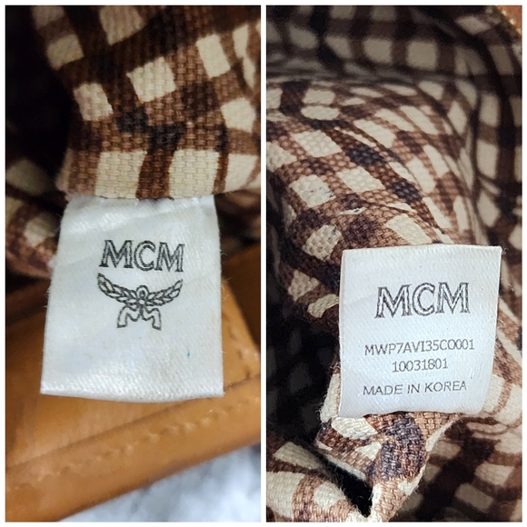 MCM ANYA TOP ZIP MINI SHOPPER BAG COGNAC - Picture 8 of 15